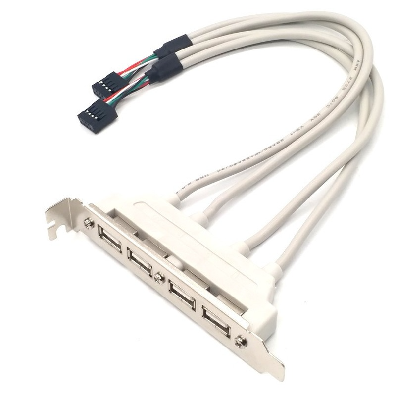 USB 2.0 Кабель-перегородка-концентратор, 4-портовый USB-кабель с внешней перегородкой, адаптер-сплиттер для материнской платы компьютера