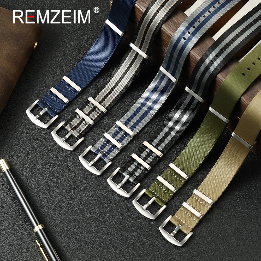 Pulsera de reloj de nailon suave y cómoda de primera calidad, correas de reloj de 20mm y 22mm, correas de reloj para hombres y mujeres, accesorios de repuesto para reloj