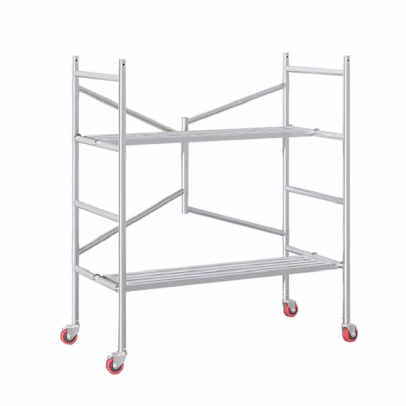 Industrial Design Steel Mobile Scaffold Frame with Galvanized Caster Wheels for Building Construction