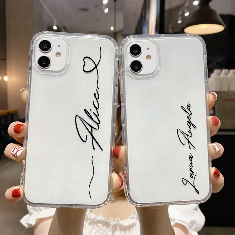 DIY Aangepaste Naam Letters Case Voor Samsung S25 S24 Ultra S23 S22 Plus S21 S20 FE A55 5G A54 A53 A52 A50 A35 A34 A33 A32 A31 Cover