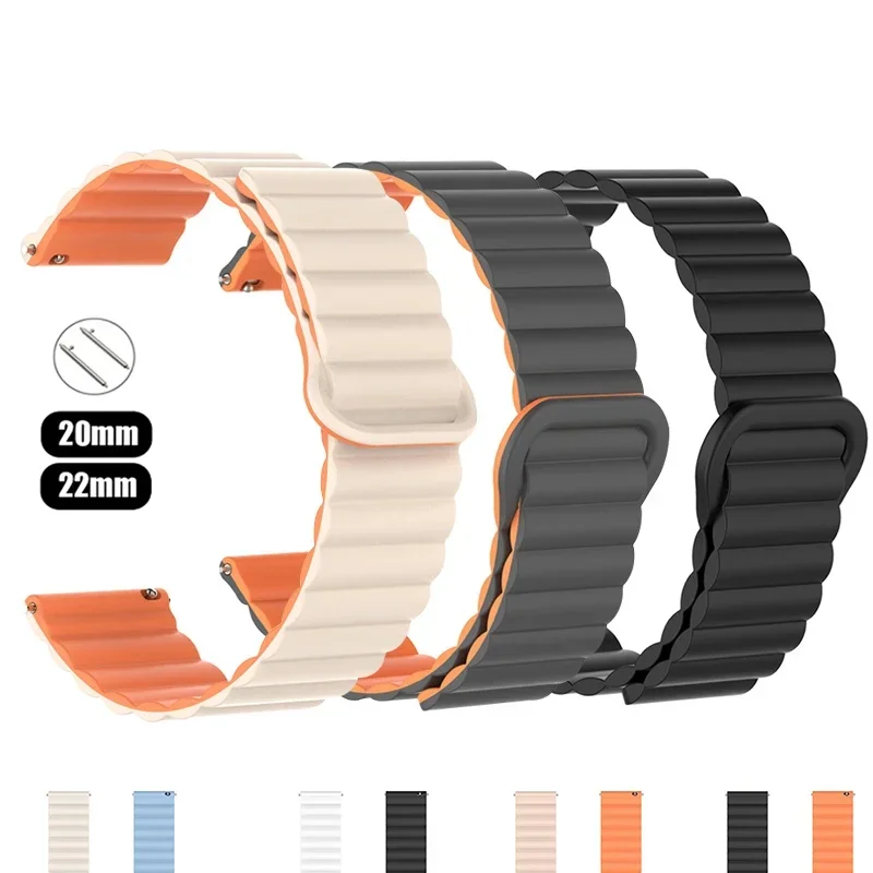 Correa de bucle magnético de 20mm y 22mm para Amazfit GTS4/2/3/3pro/GTS2 Mini/GTR 4 42mm/47mm/GTR2/2e/stratos, correa bip Amazfit