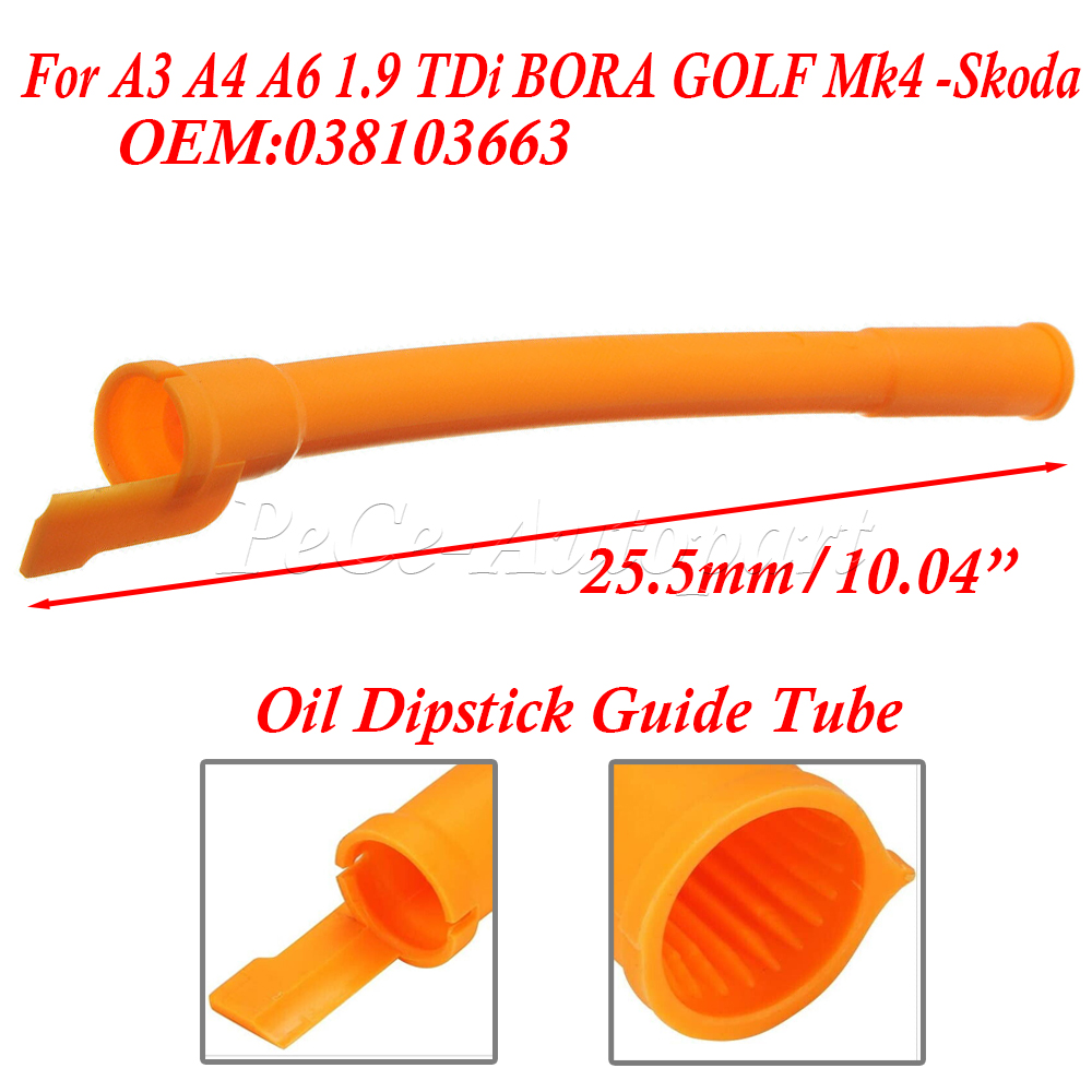 Ajuste para A3 A4 A6 1,9 TDi BORA GOLF Mk4 -Skoda tubo guía de varilla medidora de aceite 038103663   Catéter de varilla de nivel de aceite