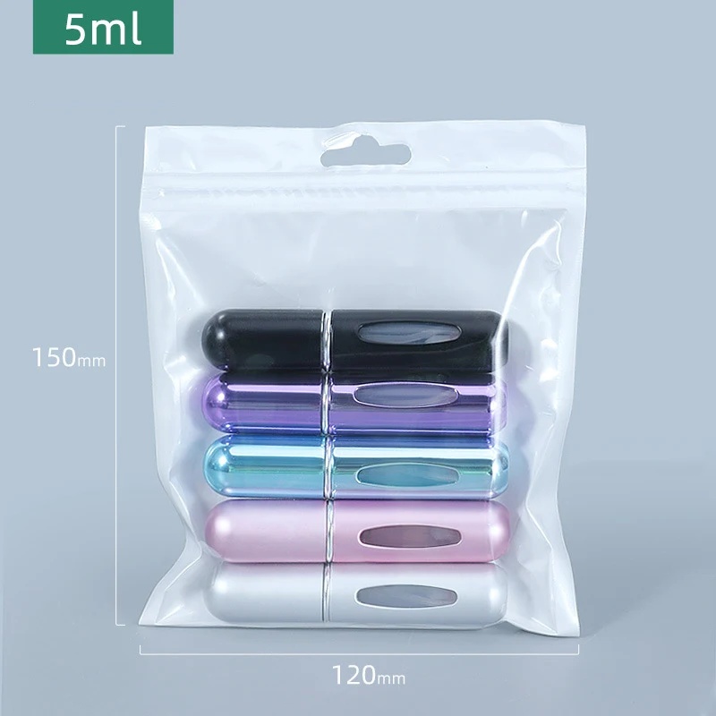 5 szt. 5ml Butelka z atomizerem do perfum, wielokrotnego użytku, mini podróżne puste pojemniki kosmetyczne