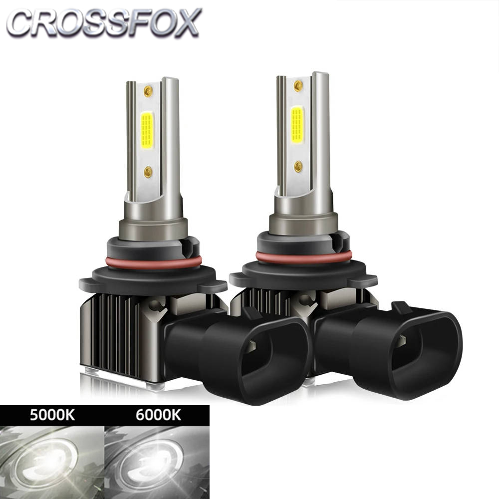 หลอดไฟหน้ารถยนต์ LED CROSSFOX 2 ชิ้น รุ่น H8 H9 H11 H7 60W 12000LM 9005 HB3 9006 HB4 5000K 6000K ไฟตัดหมอกอัตโนมัติ 12V หลอดไฟ LED