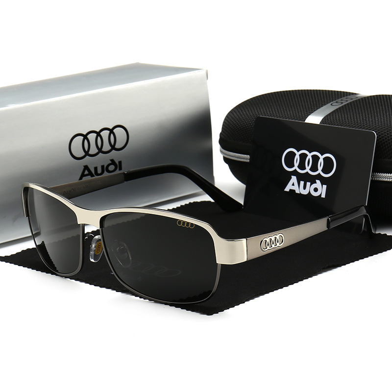 Okulary przeciwsłoneczne Audi Retro Oval UV400 Polaryzacyjne Męskie Damskie Motocyklowe Antyrefleksyjne Outdoorowe Okulary do Przygód lunette de soleil