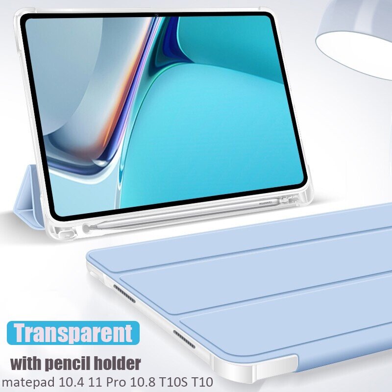 แท็บเล็ตหนังสําหรับHuawei Matepad 11.5S SE11 T10S T10 SE 10.4 MatePad 11 Pro 11 10.4 Pro 10.8 V6 V7 พร้อมที่ใส่ดินสอ