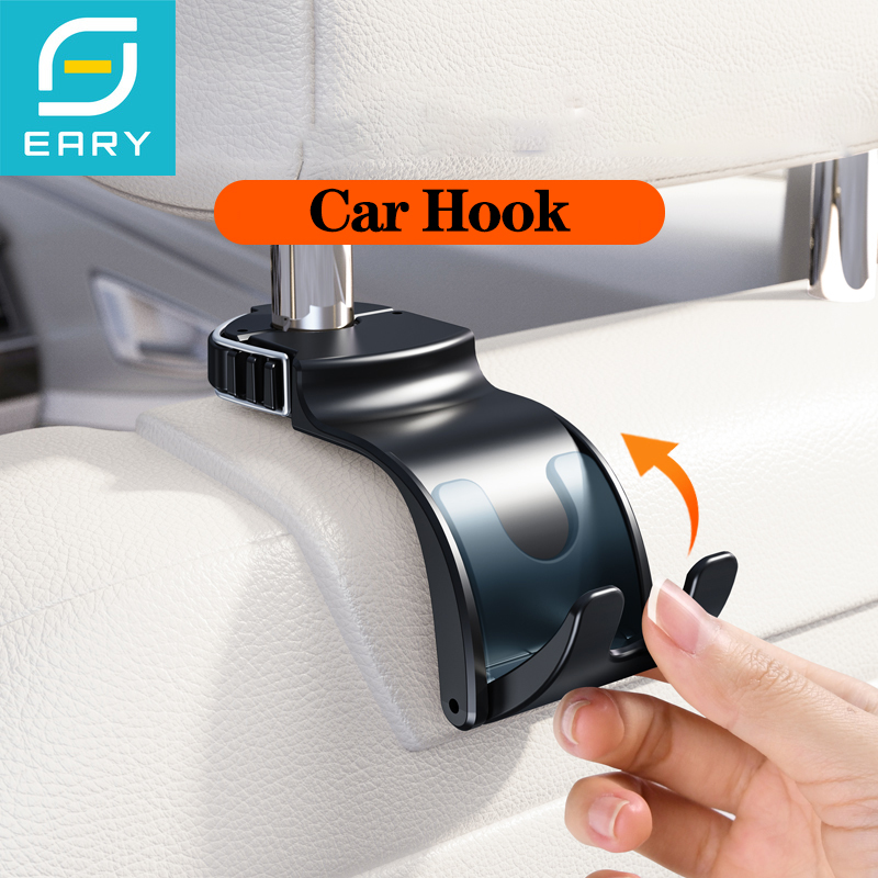 Eary – crochets pour appui-tête de siège arrière de voiture, organisateur de rangement pour sac à main de voiture, vêtements manteaux, sacs d'épicerie, accessoires de voiture
