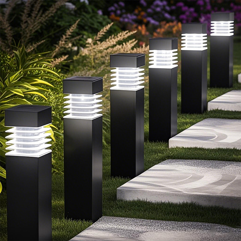 Lanterne solaire LED carrée pour pelouse, imperméable, luminaire décoratif d'extérieur, idéal pour un jardin, une cour, une pelouse, un Patio ou un balcon