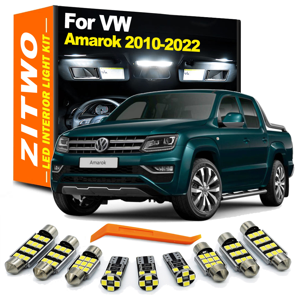 ZITWO 8Pcs LED Interni Cupola Lettura Mappa Lampadina Kit Per VW Volkswagen Amarok 2010 2012 - 2016 2017 2018 2019 2020 2021 2022