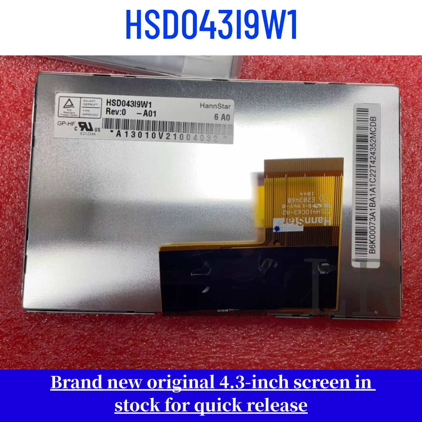 HSD043I9W1 gloednieuw origineel 4,3-inch LCD-scherm