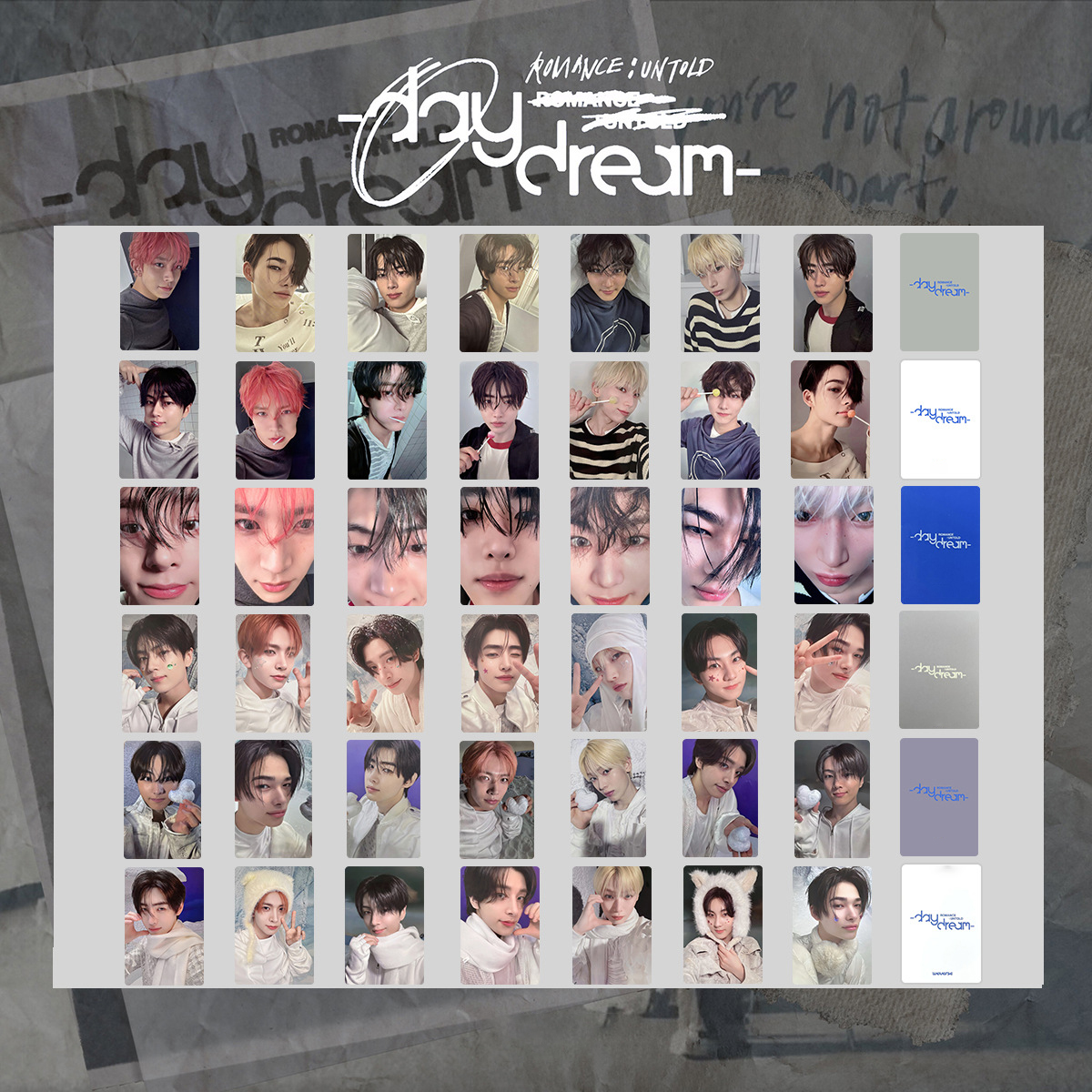 KPOP Idols Day Dream HD фотокарточки 7 шт./компл. JUNGWON HEESEUNG SUNGHOON SUNOO двухсторонние карты ЛОМО коллекция для фанатов открытка