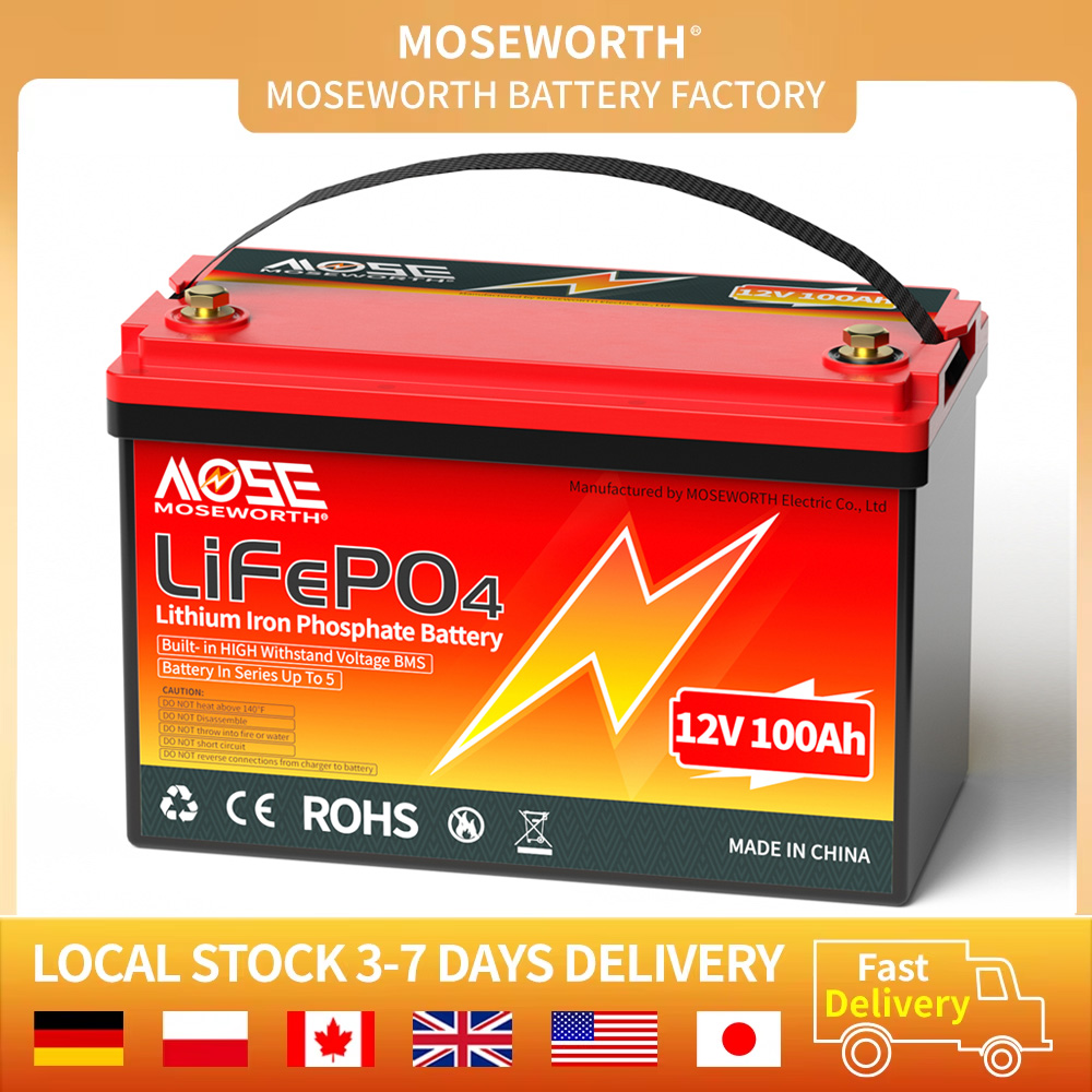 EU/US Voorraad LiFePO4 batterij 12V 100Ah Met 100A BMS 8000 + Diepe Cycli Bateria Voor RV Camper Thuis Energie Lithium Power Batterijen