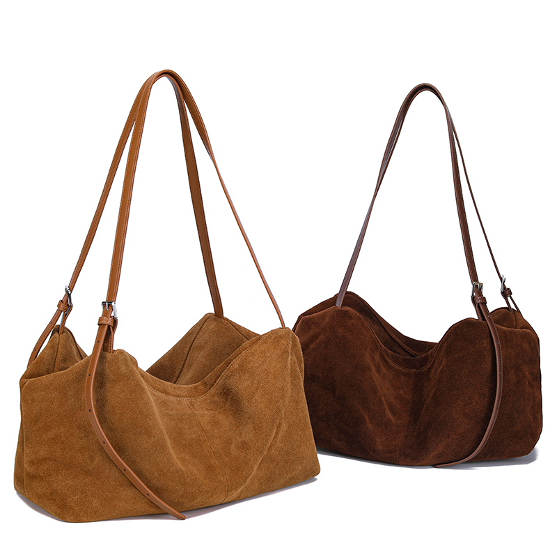 Sacs à bandoulière en daim de vache véritable pour femmes, sac à bandoulière en cuir de vache givré pour dames, sacs à main de luxe de styliste pour les déplacements