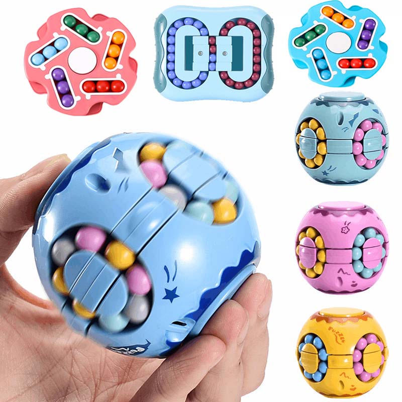 Rotierende Bohne Intelligenz Fingerspitzenwürfel für Kinder Finger Gyro Antistress Würfel Lernen pädagogische magische Scheibe Spielzeug Kinder