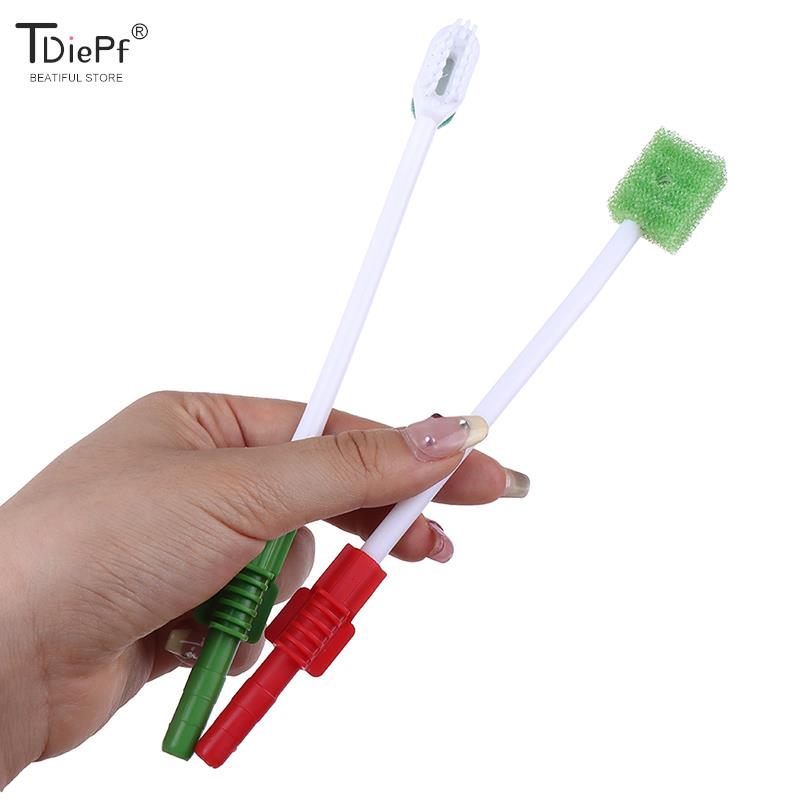 Cepillo de dientes de esponja médica desechable, hisopo de succión de UCI, cuidado bucal, sistema de cepillo de dientes de succión de un solo uso, higiene bucal, Cabeza Verde
