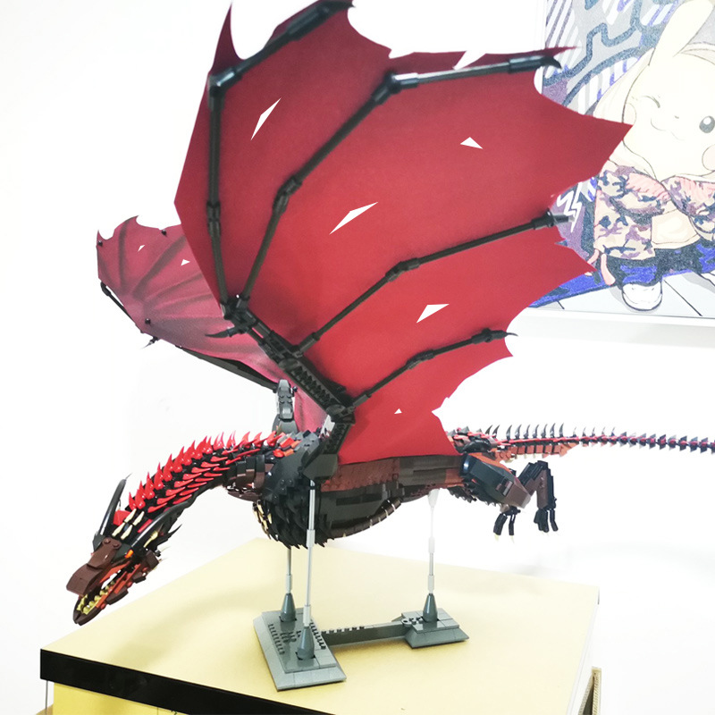Série de filmes o drogon e viserion dragão modelo blocos de construção jogo figuras ação tijolos montagem brinquedos para presentes das crianças