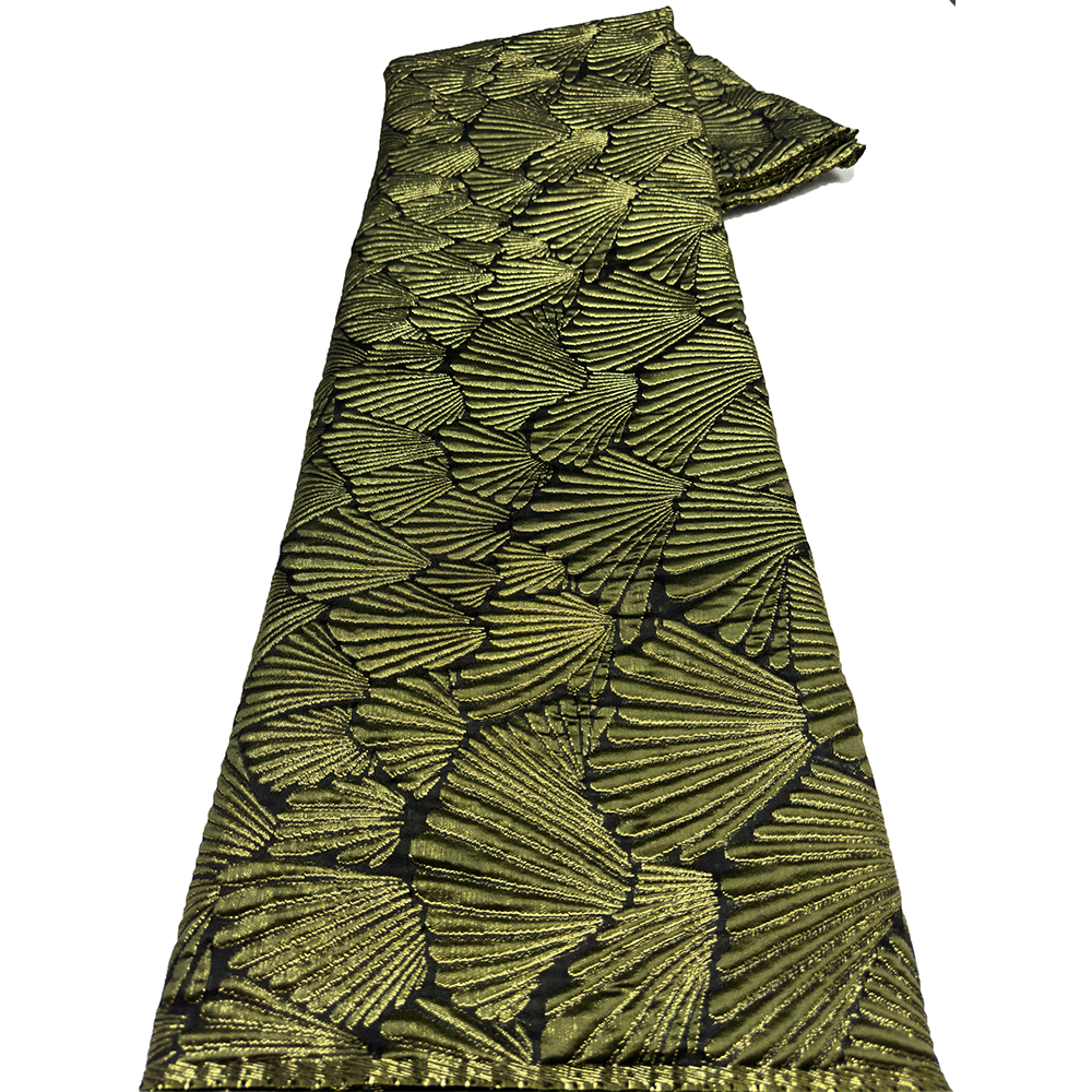 Tela de encaje de organza jacquard brocado africano 2026, lo último en encaje de tul nigeriano de alta calidad, encaje francés dorado para vestidos de fiesta
