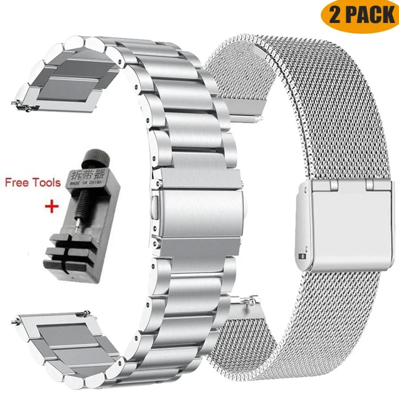 Correa de acero inoxidable para Xiaomi Mi Watch, banda de Color de Metal de 22MM, pulsera de liberación rápida para Amazfit Pace Stratos 3 2 2S GTR 47MM