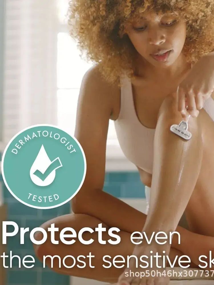 Maquinilla de afeitar de seguridad de belleza para mujer, cuchillas de repuesto de 3 capas, afeitadora para mujer con tira de lubricante, juego de afeitado de seguridad, afeitado clásico