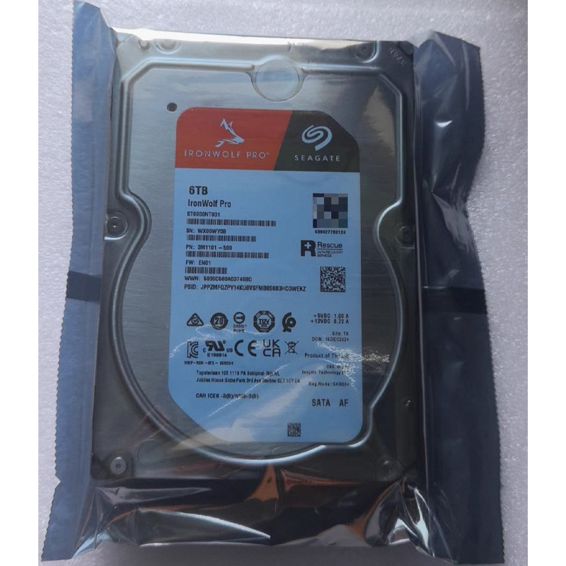 Seagate Exos pro disco duro mecánico de 6TB interfaz SATA de 3,5 pulgadas 7200 RPM 256M caché adecuado para NAS ST6000NT001