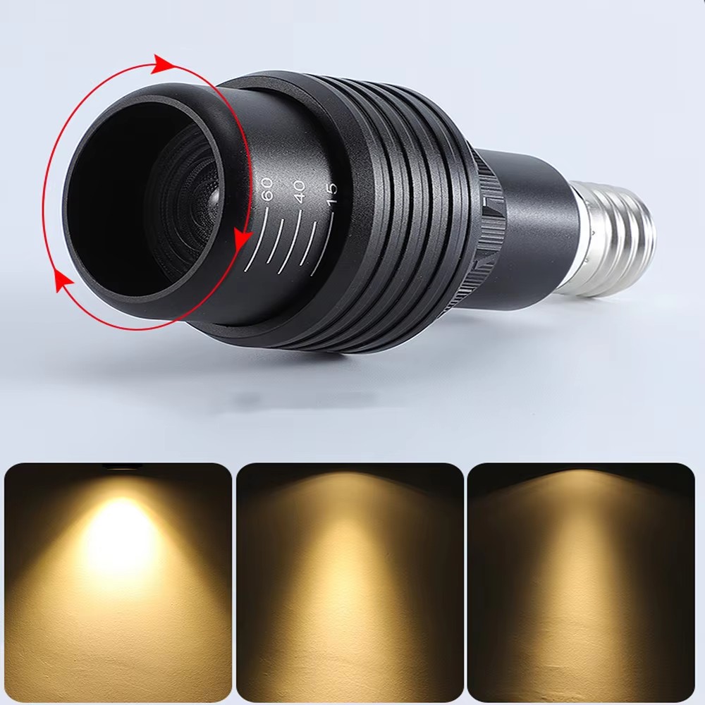 Projecteur LED de mise au point 110V 220V, ampoule E27, Zoom à vis, lumière chaude, lumière neutre, éclairage Mural pour salle de Restaurant