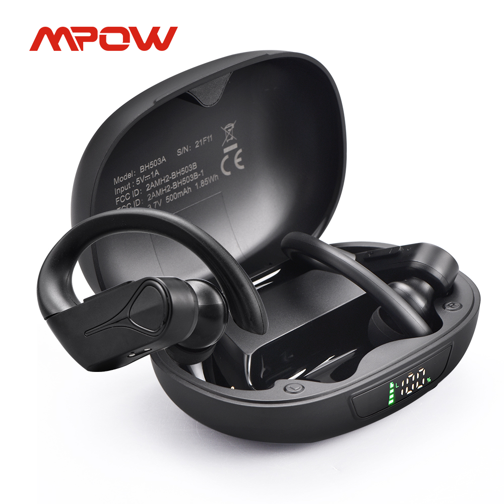 Беспроводные наушники Mpow Flame Solo TWS Bluetooth 5.0 Наушники с микрофоном с шумоподавлением ENC IPX7 Водонепроницаемы для бега и спорта