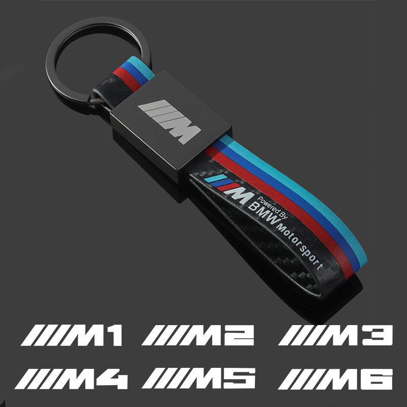Porte-clés de voiture en Fiber de carbone, Logo M personnalisé, style Sport, pour Bmw M emblème G30 G32 3 4 5 7 M1 M2 M3 M4 M5 M6 E61 E60