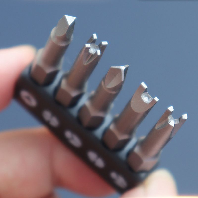 SenNan 5-delige speciaal gevormde schroevendraaierset 50 mm U-vormige Y-type driehoek innerlijke kruis drie punten schroevendraaier bit tool L-sleutel