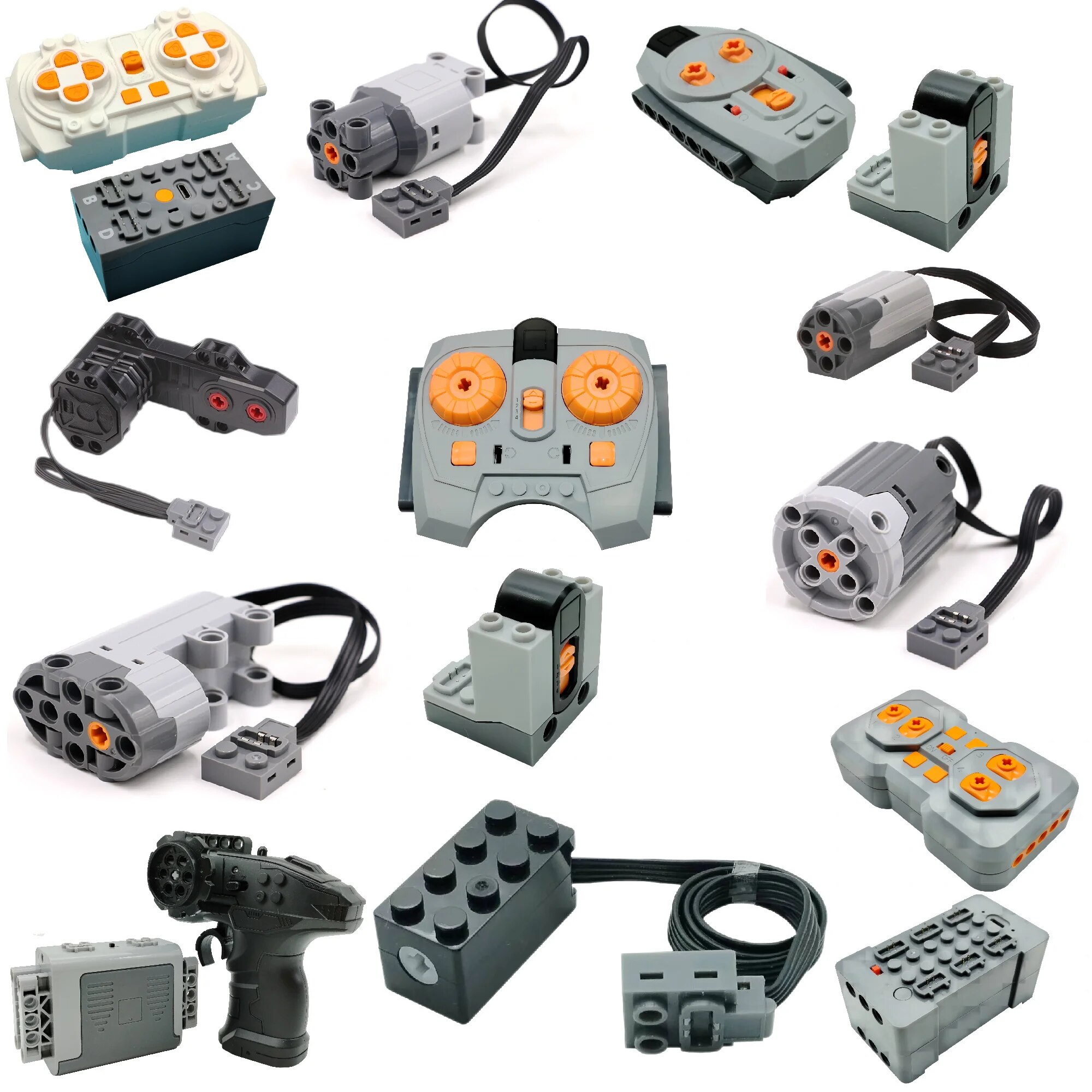 Technische Elektronische Baustein MOC Refit Zubehör Micro-motor RC Power Funktionen Teile Kreative DIY Auto Ziegel Kinder Spielzeug
