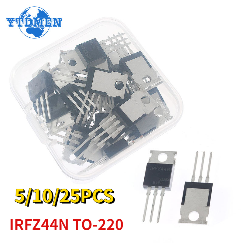 5-25 ชิ้น IRFZ44N TO220 IRFZ44NPBF TO-220 IRFZ44 Mosfet ทรานซิสเตอร์ชุดเดิม