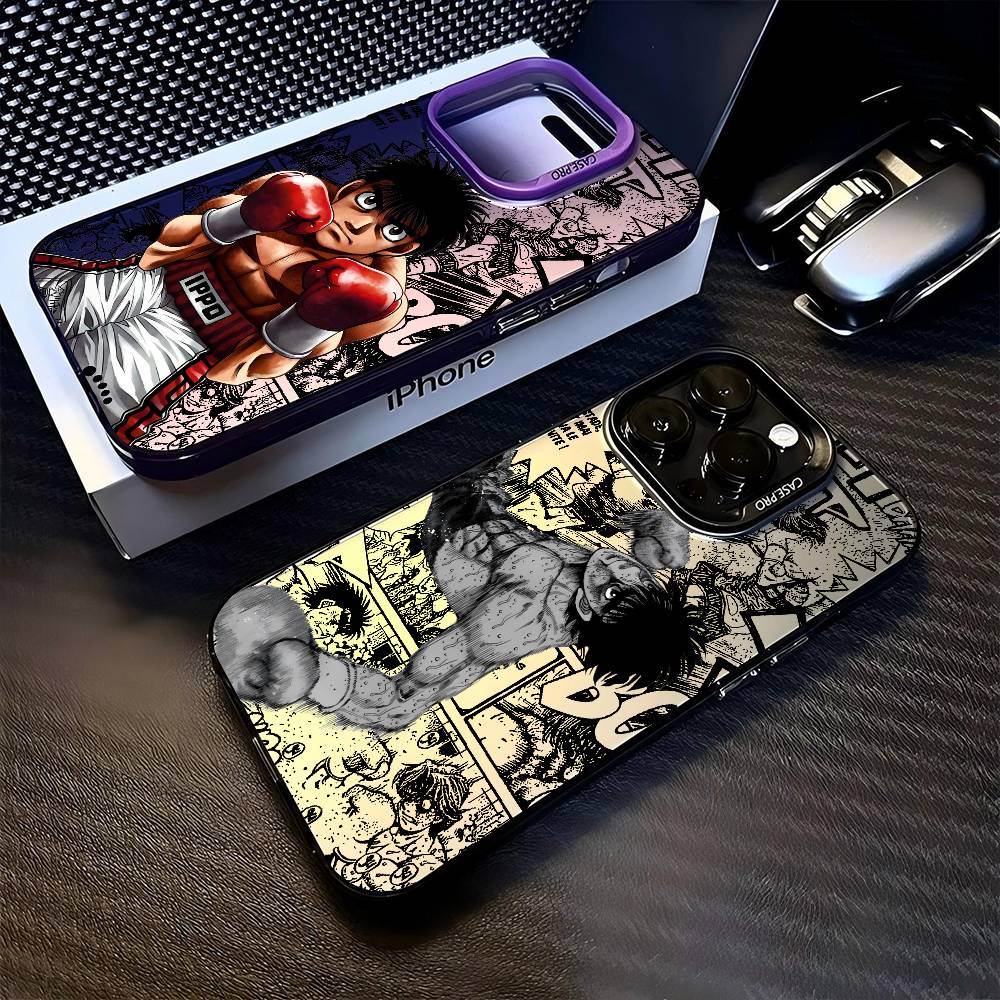 Hajime no Ippo Anime Custodie per telefoni per iPhone 17 16 15 14 13 12 11 Plus Pro Max Pro Colore opaco Cover