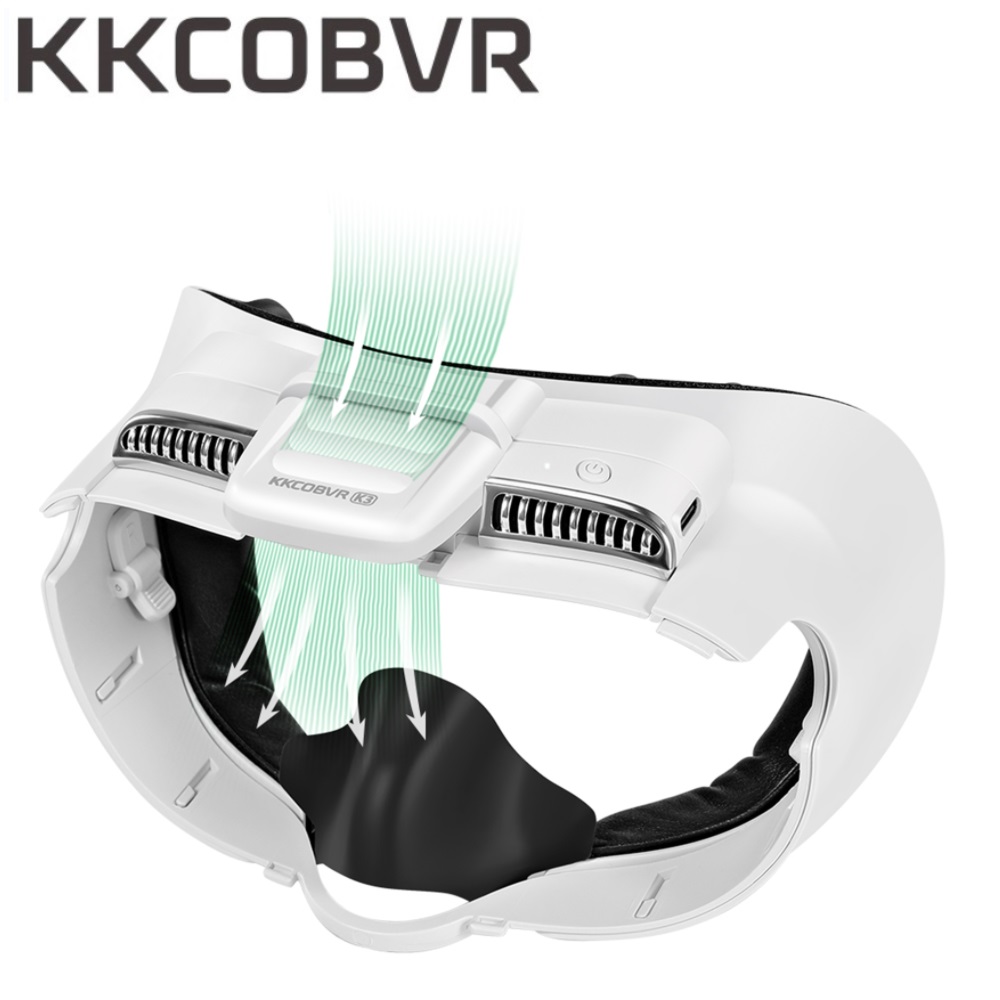 KKCOBVR K3 ventilateur de retrait de brume de miroir Compatible pour Quest 3, maintien de la Ventilation faciale