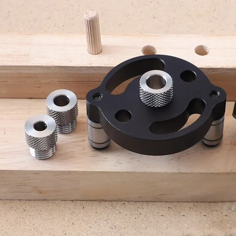 6/8/10mm Vertical Pocket Hole Jig Self Centering Dowelling Jig Hole Puncher Locator Drill Guide for Woodworking Carpentry Tools