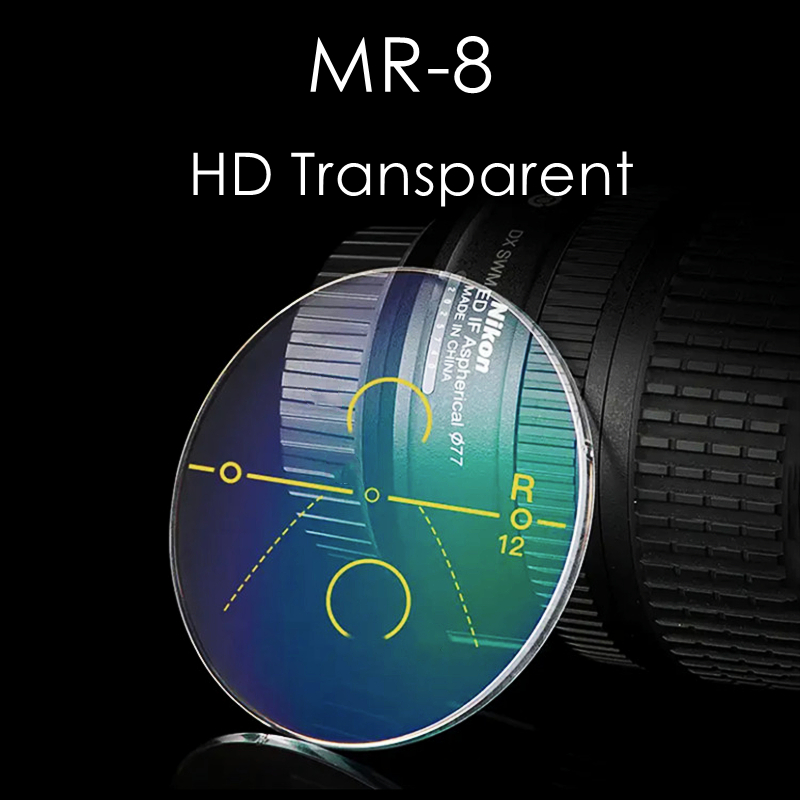 MOMOJA Occhiali senza montatura ultrasottili Speciale MR-8 Ultra-resistente Progressivo Multi-focus Antiriflesso Lente antigraffio 1 paio