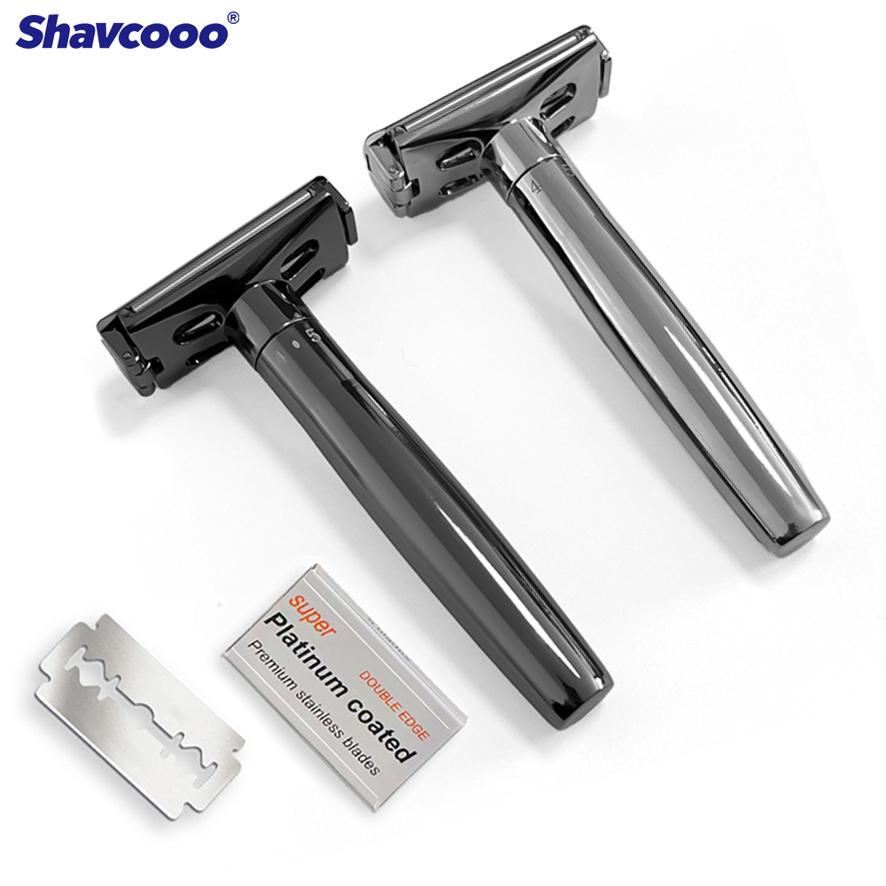 Shavcooo GP200 Glide 2.0 Pro Safety Razor 1-6 Регулируемая роликовая бритва для мужчин Уход за бородой с 5 двусторонними лезвиями