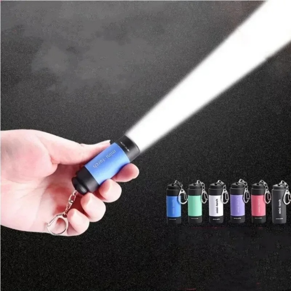 1 Stück Mini-Schlüsselanhänger-Lampe USB-Aufladbare LED Multifunktionale Starklicht-Taschenlampe für Zuhause, Outdoor, Wandern, Camping