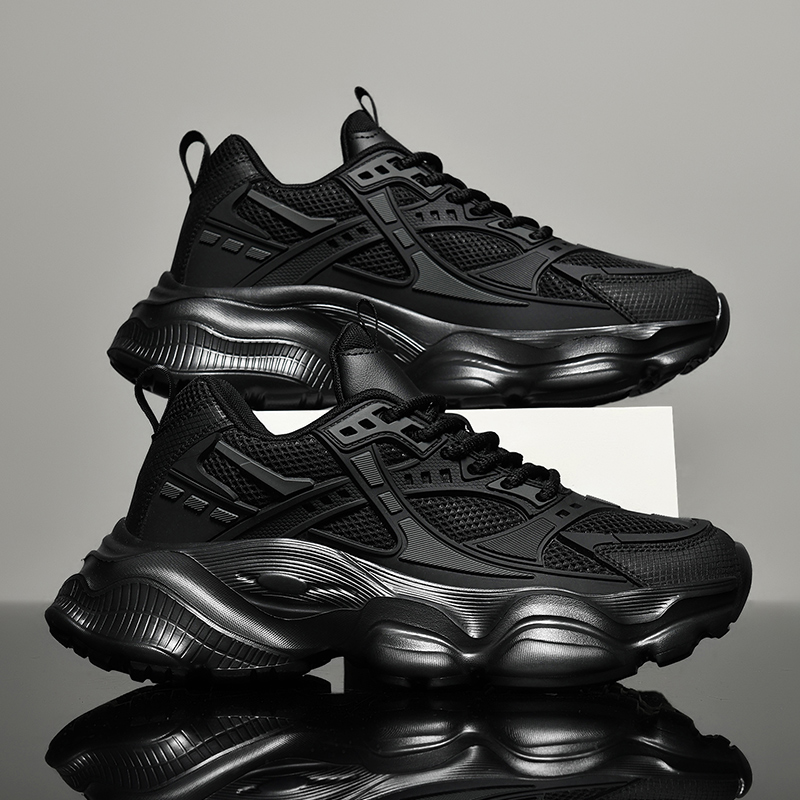 Zapatillas para caminar de alta calidad para hombre, talla grande 48, zapatillas deportivas para correr para hombre, zapatillas informales con plataforma negra para Basletball, geniales