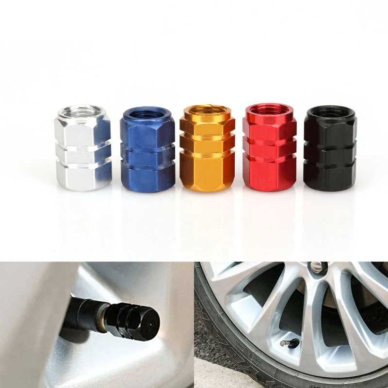 Aluminiowe kołpaki zaworów opon samochodowych Airdust Wodoodporna osłona trzpienia obręczy opon do samochodów Motocykle Rowery 4 szt.