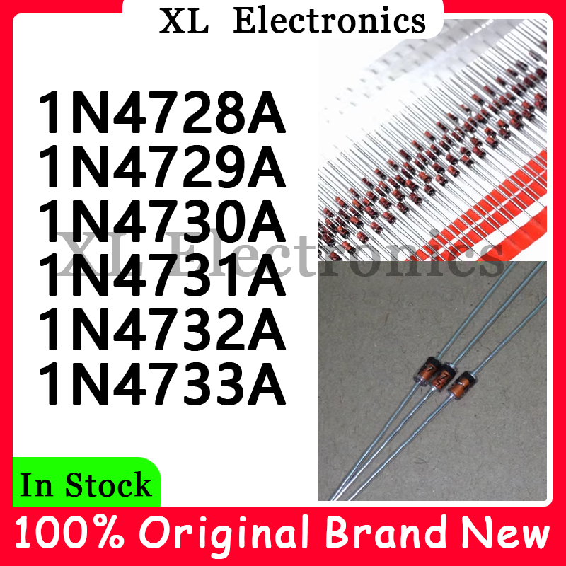 50 unids/lote 1N4728A 1N4729A 1N4730A 1N4731A 1N4732A 1N4733A nuevo Original