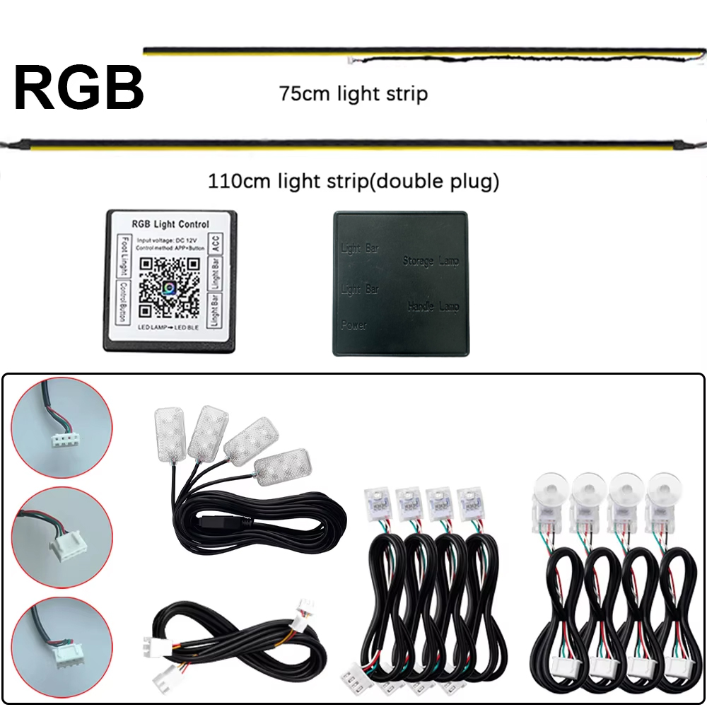 "LED Lamp"App RGB Ambient Light Accessories 4 wire LED Light Strip Door Light Storage Light Footlight Main/Sub Controller Parts