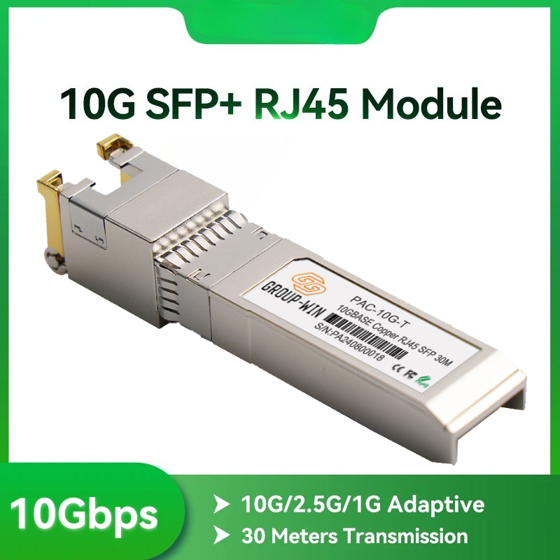 10G RJ45 SFP moduł miedziany 10G/5G/2.5G RJ45 Port Transceiver 10GBase-T Mikrotik/TP-Link/Zyxel/Hasivo/AUSU router światłowodowy/przełącznik