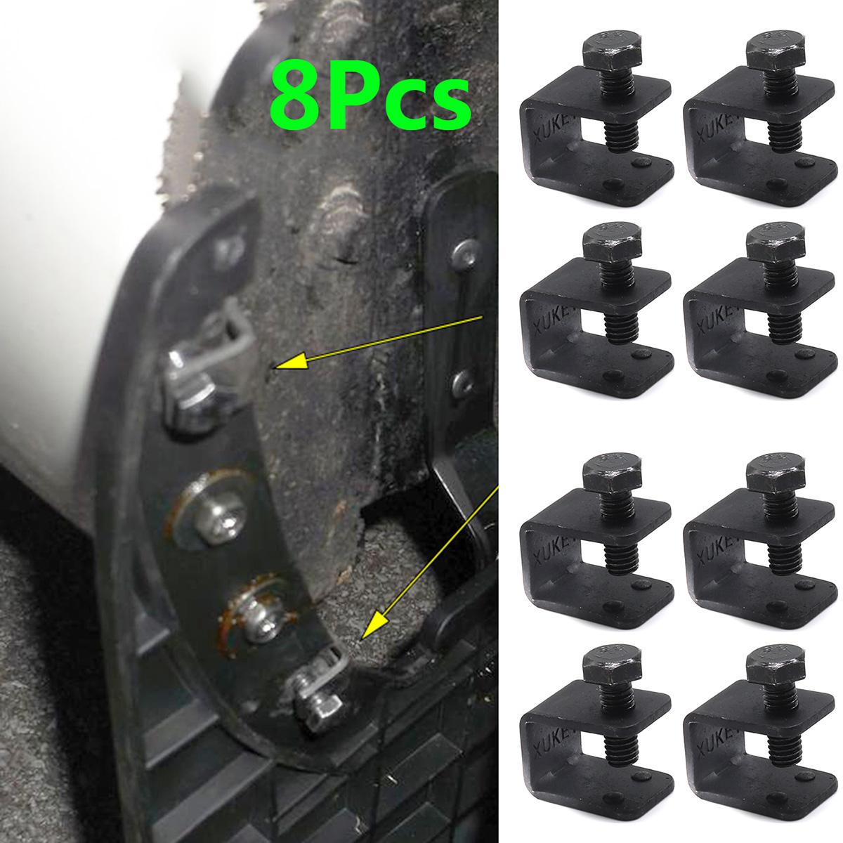 8x universal mud flaps splash guard preto c u grampos parafuso em nenhum clipes de perfuração para o carro auto com fender flange
