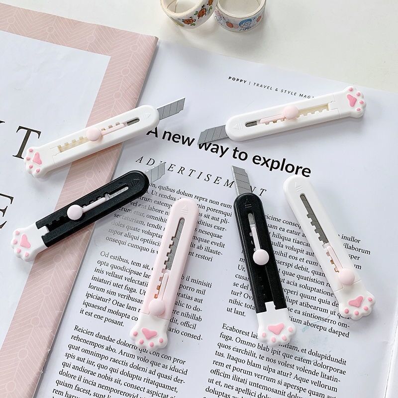 Mr.Paper-Mini cuchillo portátil con forma de pata de gato, manual exquisito y creativo, decoración, suministros de papelería para cortar papel