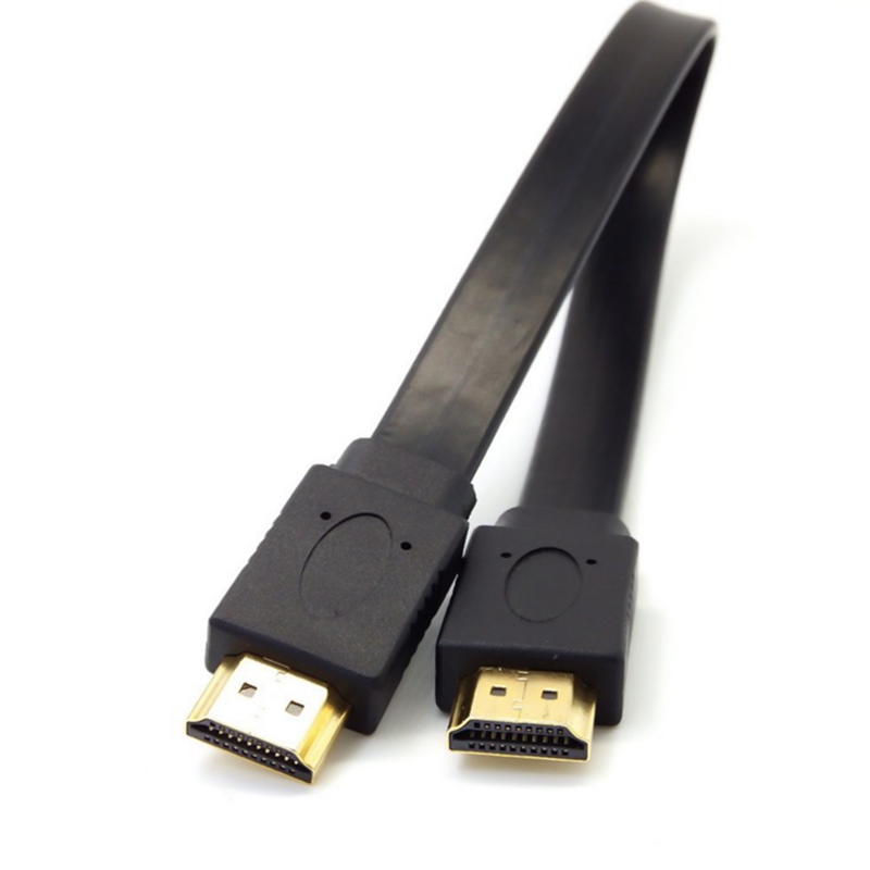 1szt Wysokiej jakości 30-centymetrowy krótki kabel Full HD kompatybilny z HDMI Obsługa wtyczki męskiej 3D Płaski kabel do audio-wideo HDTV TV