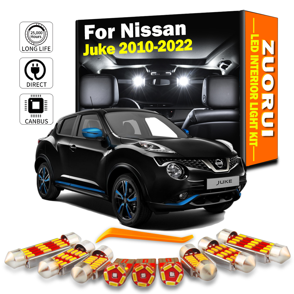 ZUORUI Canbus LEDภายในสําหรับNissan Juke 2010-2014 2015 2016 2017 2018 2019 2020 2021 2022 รถหลอดไฟLedไม่มีข้อผิดพลาด