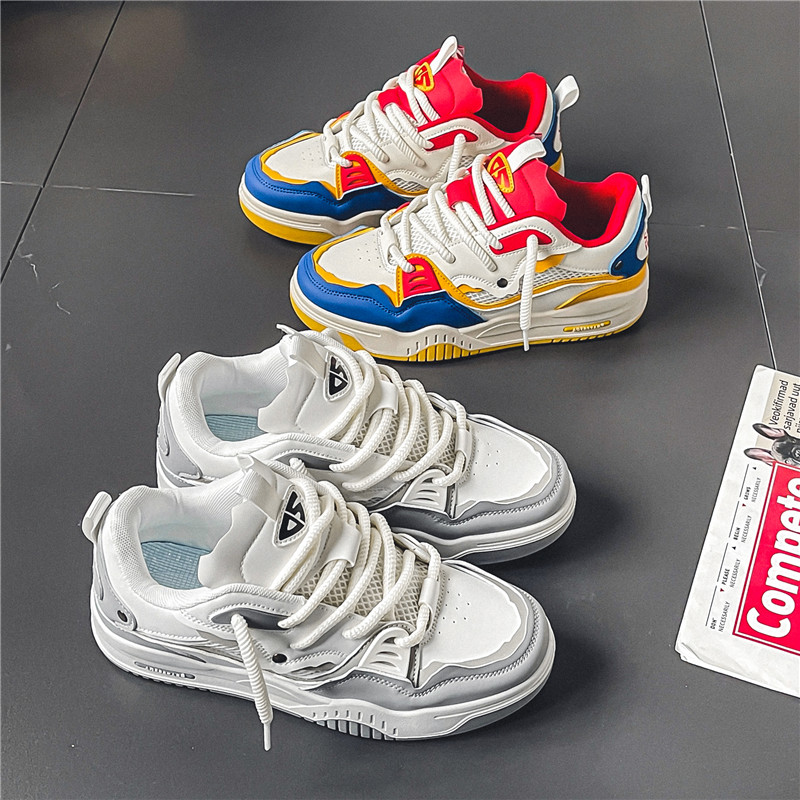 Sapatos masculinos quatro estações do novo estilo todos os tipos de estudantes plataforma retro lazer sapatos esportivos