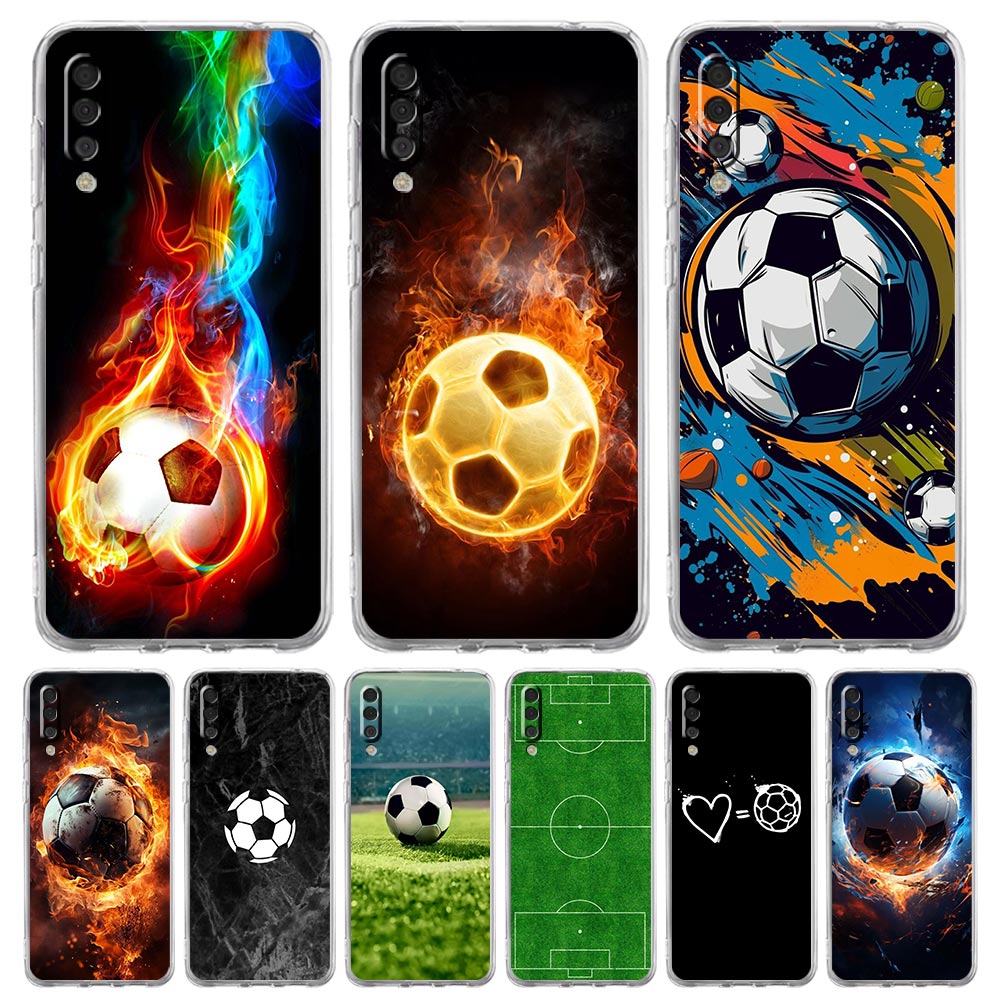 Case For Samsung A54 A52 A50 A70 A30 A40 A20S A20E A02S A12 A14 A16 A22 A24 A42 A34 A32 5G A04s A06 Football Passion Soccer Ball