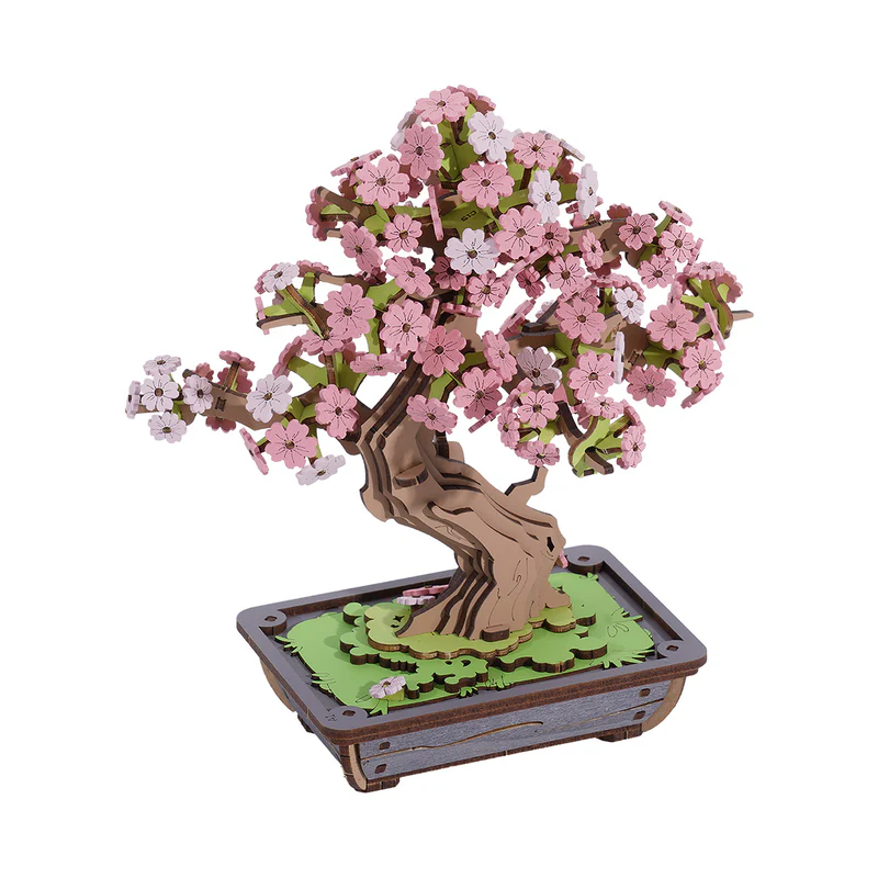 Деревянный 3D-пазл-конструктор Rolife DIY: Бонсай Сакура. Подарок для мамы, жены, друзей.