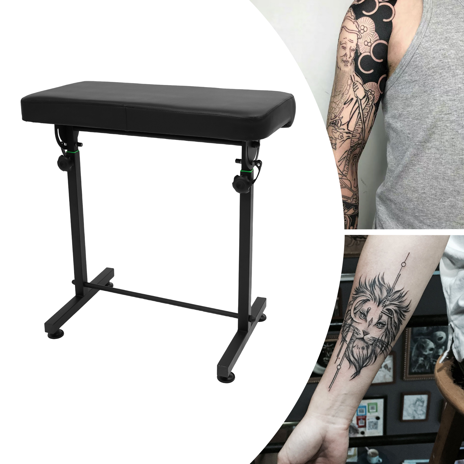 Freistehende Salon-Armstütze, verstellbares Tattoo-Ellbogenstützkissen, robust, für Massageliege, Kosmetikliege, Spa, Pediküre-Hocker