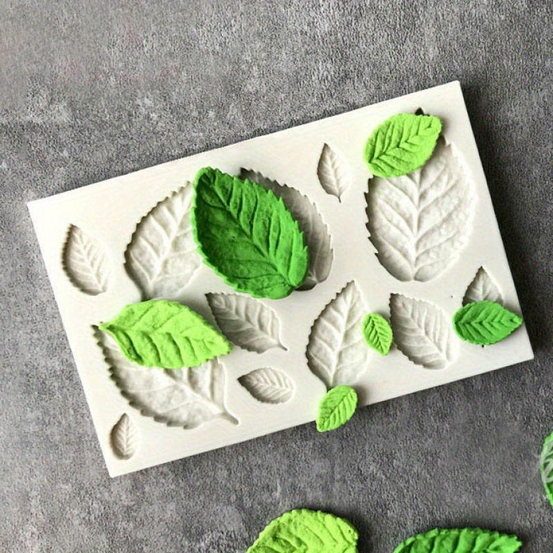 1 PC, Rose Leaf Shape แม่พิมพ์ช็อกโกแลต,3D แม่พิมพ์ซิลิโคน,Leaf Shape แม่พิมพ์ขนม,Fondant แม่พิมพ์, หมากฝรั่งวางแม่พิมพ์สําหรับ DIY เค้ก Decorat